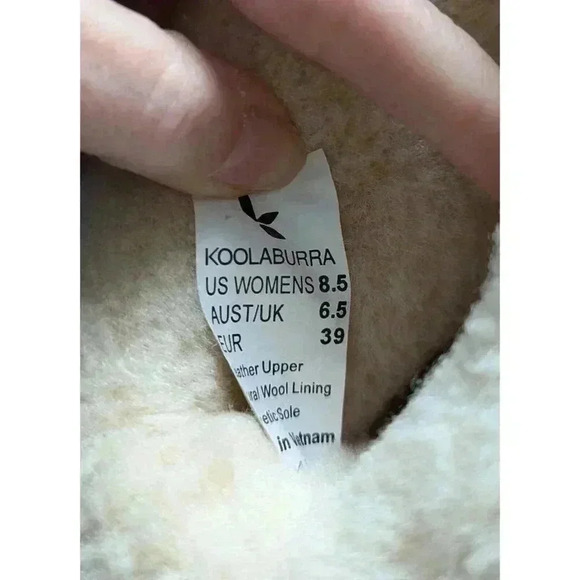 Kookaburra By Ugh Suede Shearling Wedge Boots Size 8.5 Beige - Picture 5 of 9